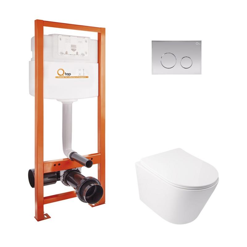 Набір унітаз з сидінням Qtap Swan + інсталяція Nest