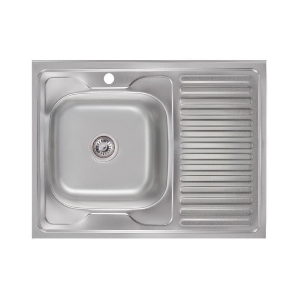 Кухонна мийка 60*80-L Satin 0,6 мм