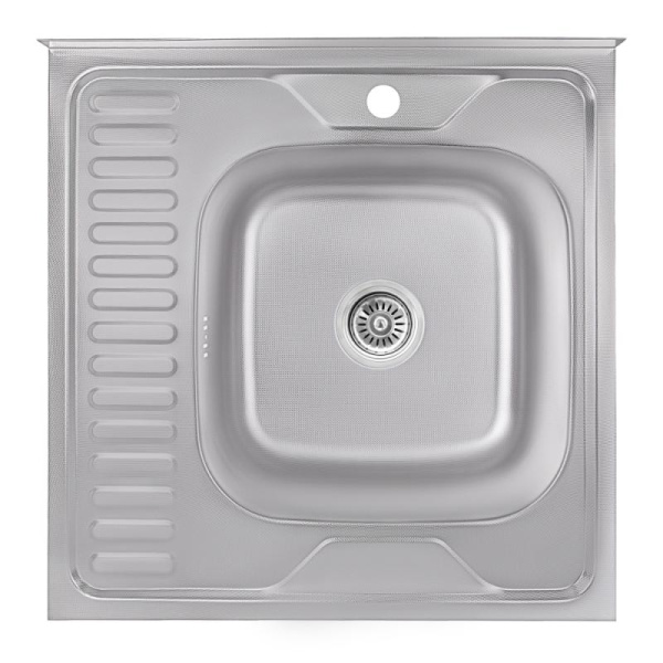 Кухонна мийка Lidz 6060-R Decor 0,8 мм