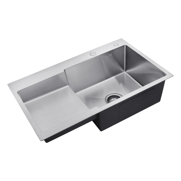 Кухонна мийка крило ліворуч Kroner KRP Gebürstet - 7848RHM (3.0/1.0 мм)