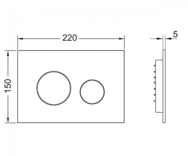 Пластикова панель змиву для унітаза TECE LOOP