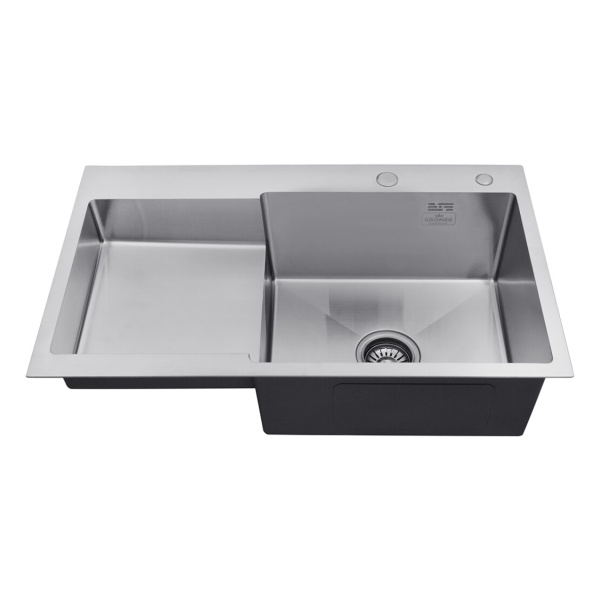 Кухонна мийка крило ліворуч Kroner KRP Gebürstet - 7848RHM (3.0/1.0 мм)