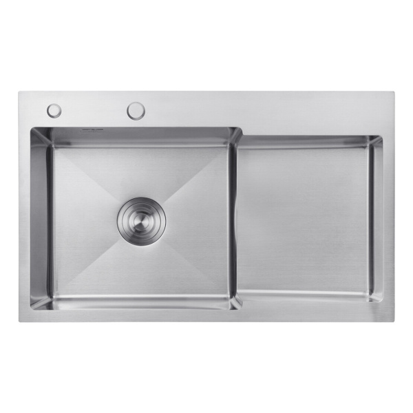 Кухонна мийка крило праворуч Kroner KRP Gebürstet - 7848LHM (3.0/1.0 мм)