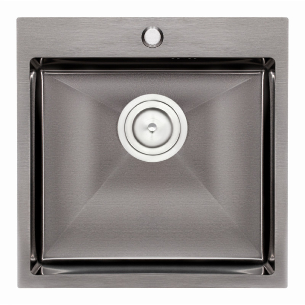 Кухонна мийка (чорна) Qtap D5050BL 2.7/1.0 мм
