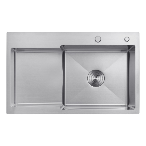 Кухонна мийка крило ліворуч Kroner KRP Gebürstet - 7848RHM (3.0/1.0 мм)