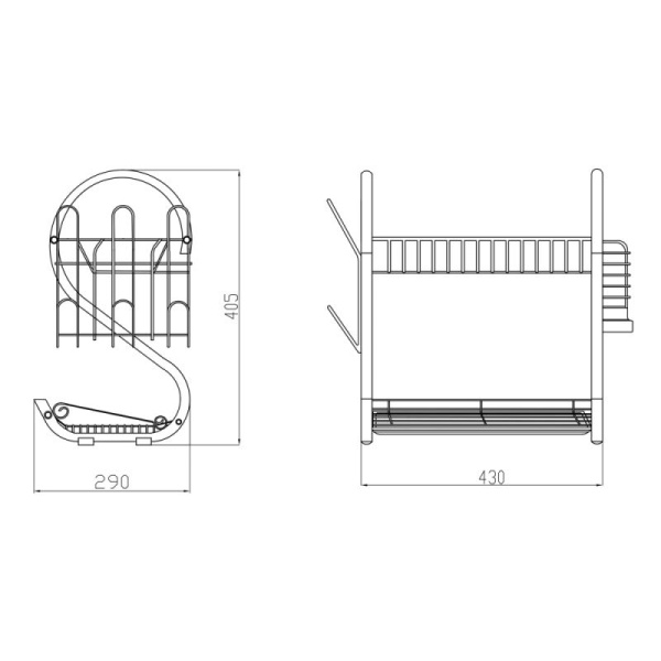 Сушарка для посуду 550*250*390 мм Lidz