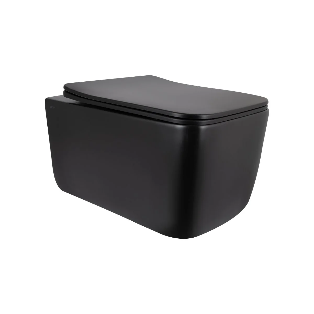 Унітаз підвісний Qtap Gemini Ultra Quiet 485×340×350 мм, Matt Black, з сидінням Slim Duroplast / Soft-close / Quick Release