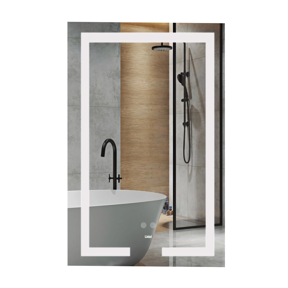 Дзеркало настінне прямокутне 800х500 з LED-підсвічуванням, з антизапотіванням Lidz Kubis