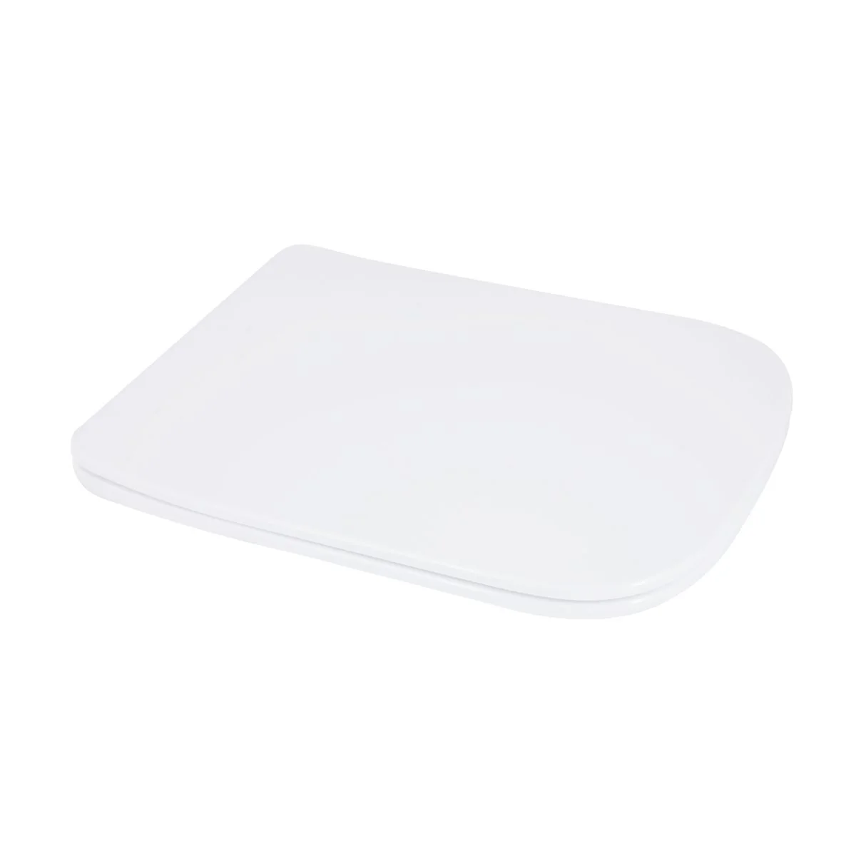 Сидіння для унітаза підлогового (Aries) 445×360×30 мм, White, з мікроліфтом? Slim Duroplast, Quick Release Qtap