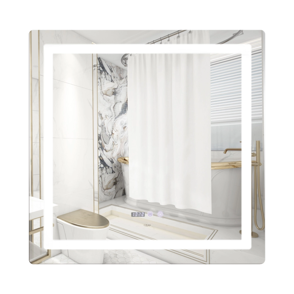 Дзеркало настінне квадратне 800x800 мм. з LED-підсвічуванням, з антизапотіванням Qtap Mideya
