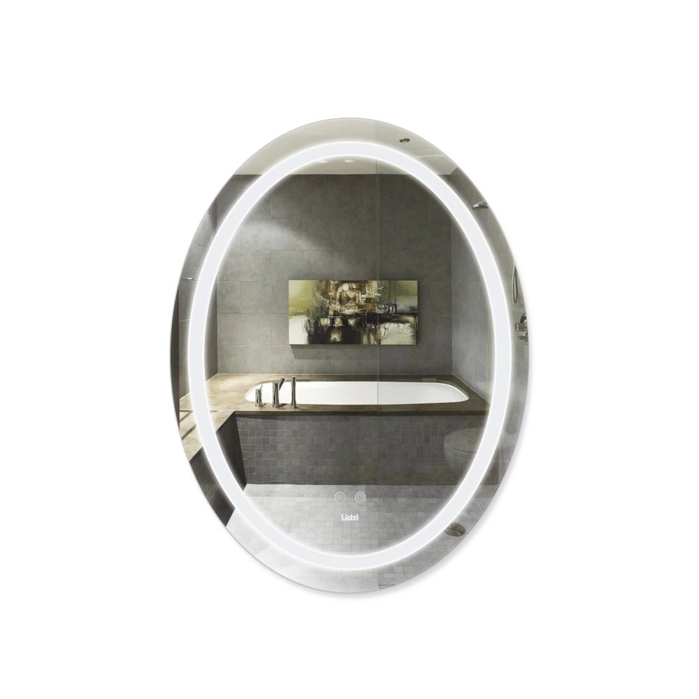 Дзеркало настінне овальне 800х600 мм з LED-підсвічуванням, з антизапотіванням Lidz Vida