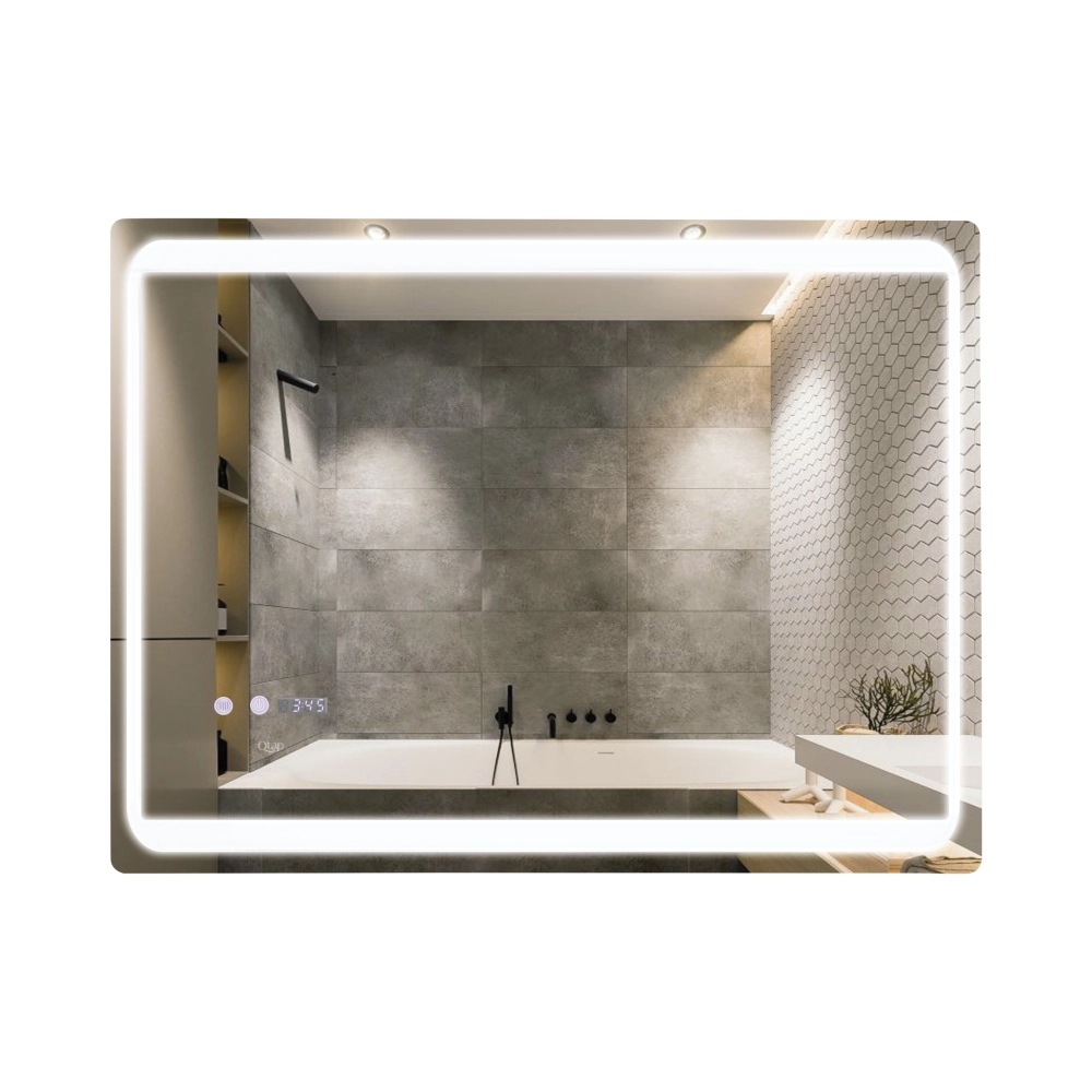 Дзеркало настінне прямокутне 800х600 з LED-підсвічуванням, з антизапотіванням Qtap Mideya