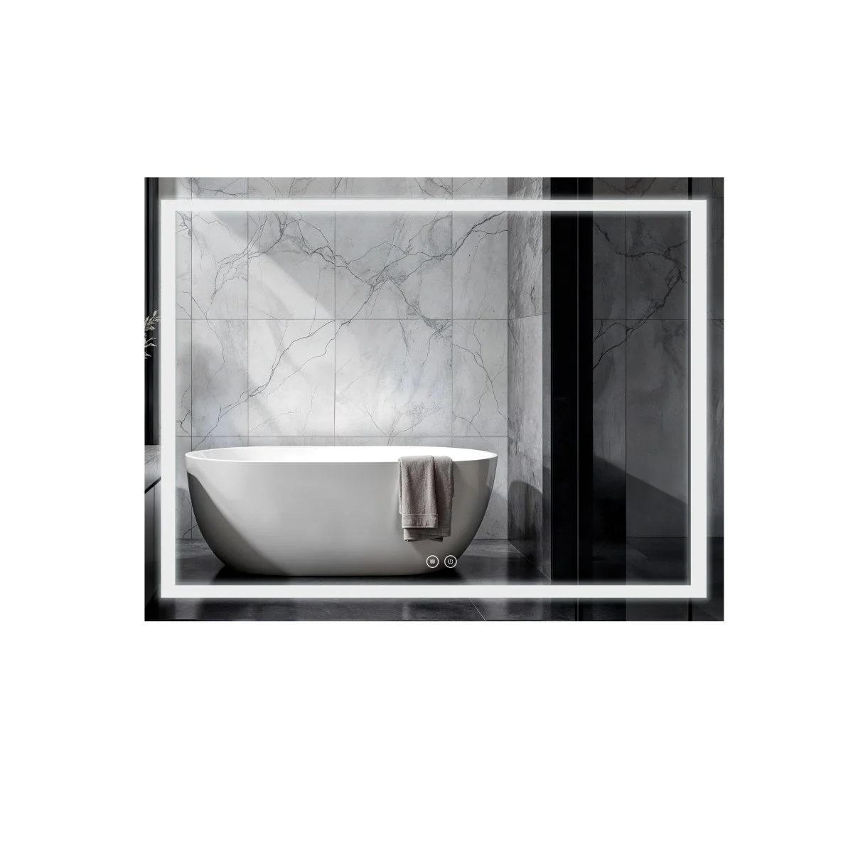 Дзеркало Qtap Mideya (DC-F613) 700х500 з LED-підсвічуванням Touch, з антизапотіванням, димером