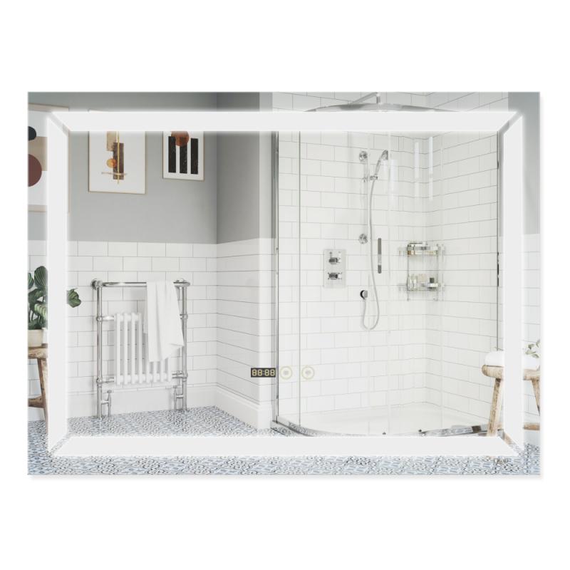 Дзеркало настінне прямокутне LED Qtap з антизапітнінням 800х600