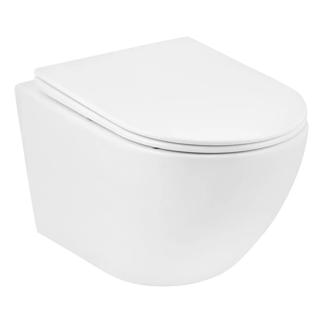 Унітаз підвісний безобідковий Kroner Harz WHI523632 RIMLESS з сидінням (KH523632WHIR)