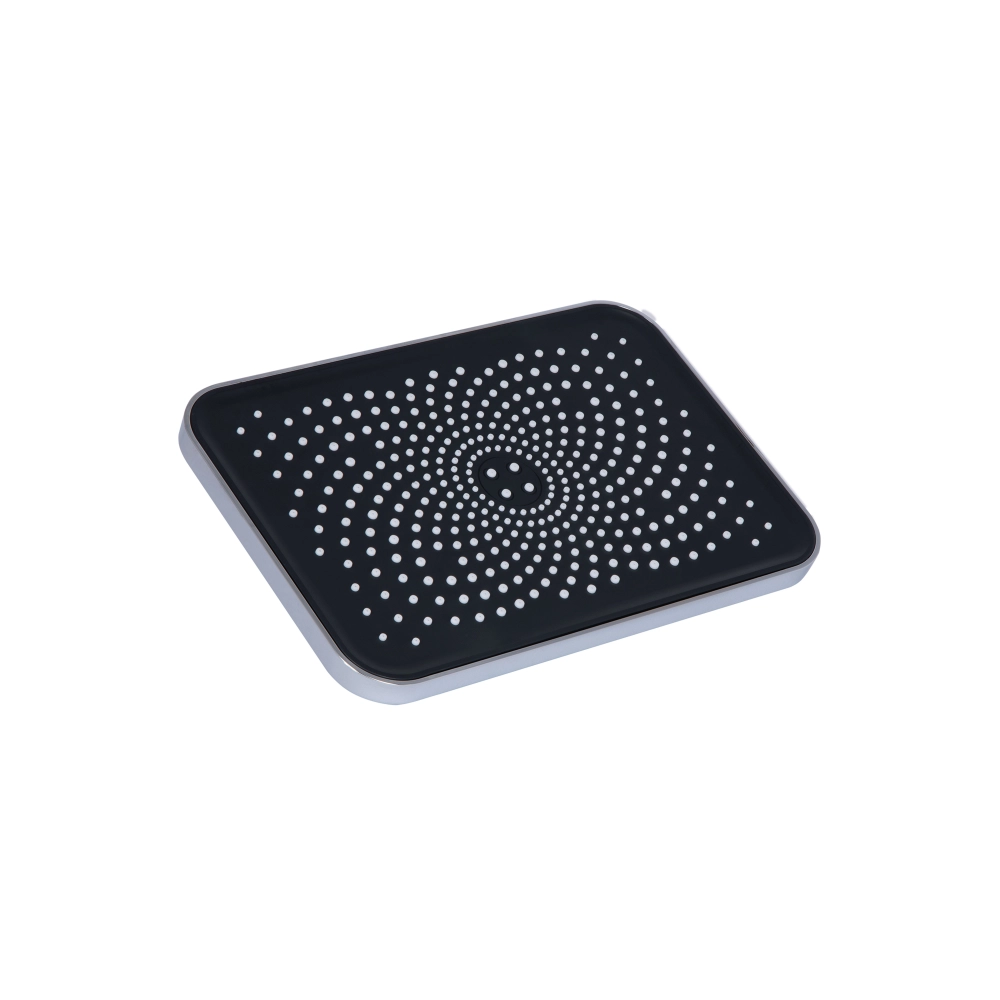 Лійка для верхнього душу прямокутна 260x180 мм хром / чорний Qtap Hlavova