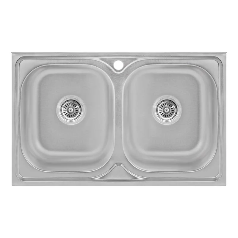 Кухонна мийка Lidz 5080 Decor 0,8 мм