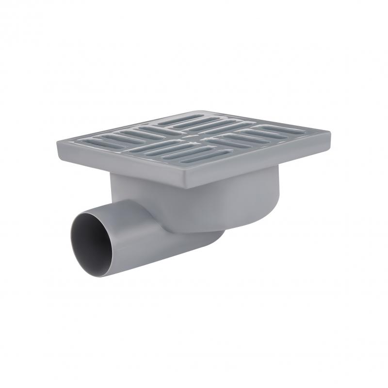 Трап Lidz горизонтальний з решіткою 150х150