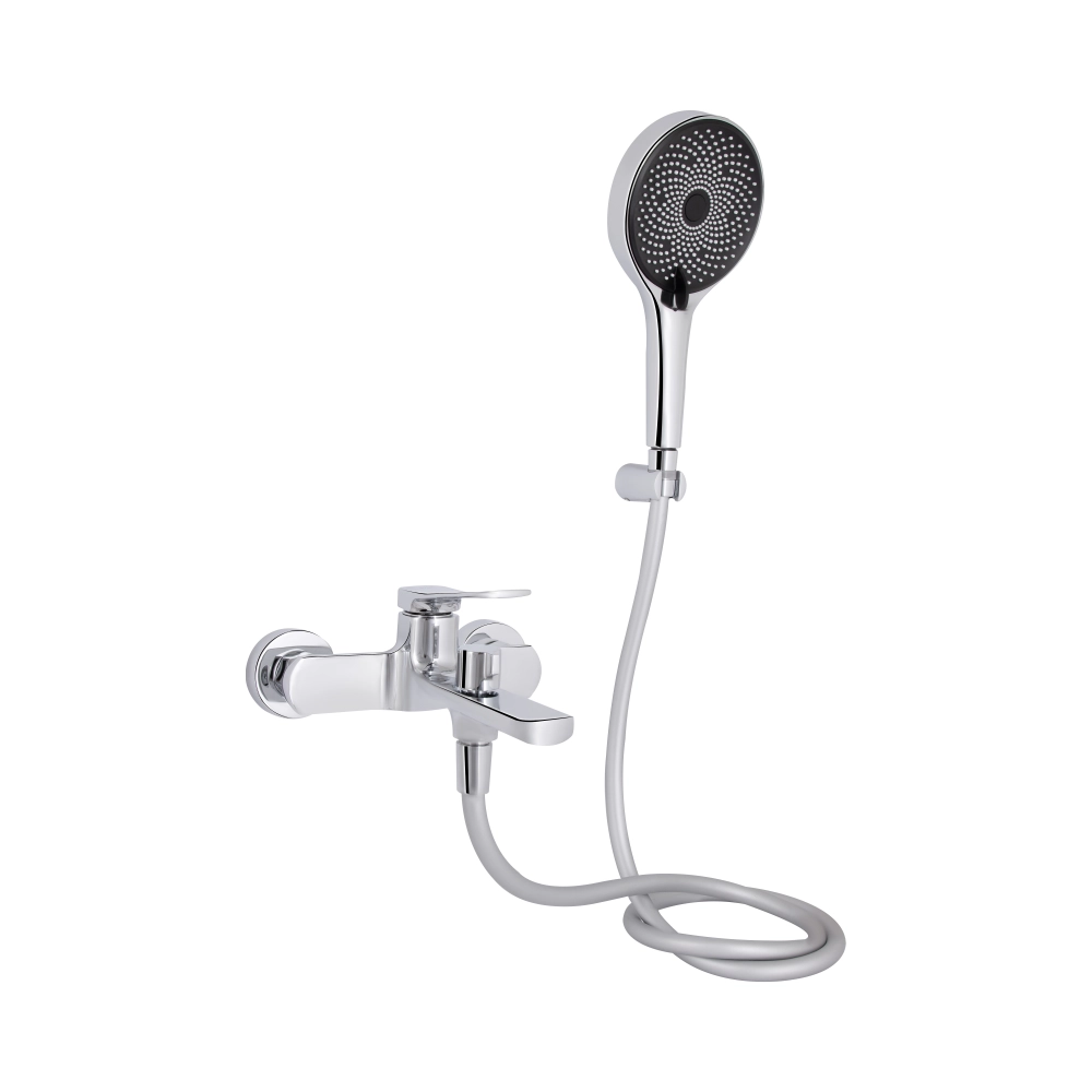 Змішувач для ванни з душовим гарнітуром у кольорі хром Qtap Slavonice