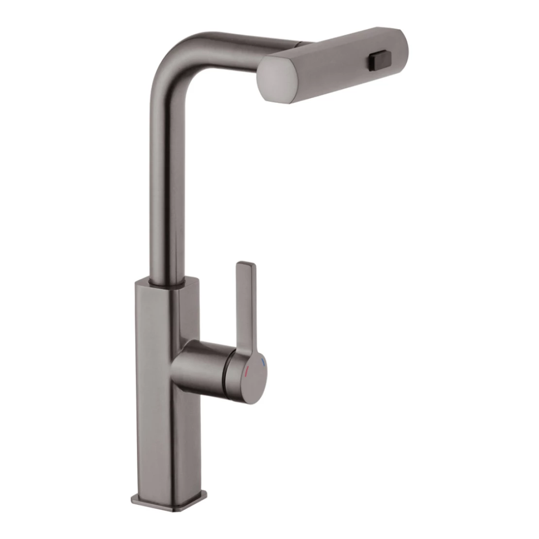 Змішувач для кухні з висувним виливом (Графіт) Kroner KRP Edelstahl Klassisch - PVD03918
