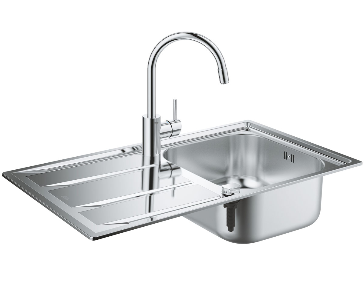 Мийка для кухні + змішувач одноважільний GROHE K-SERIES K 400