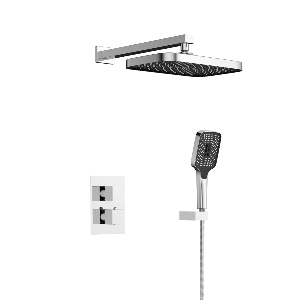 Душова система термостатична прихованого монтажу на два споживача Qtap Aquarius