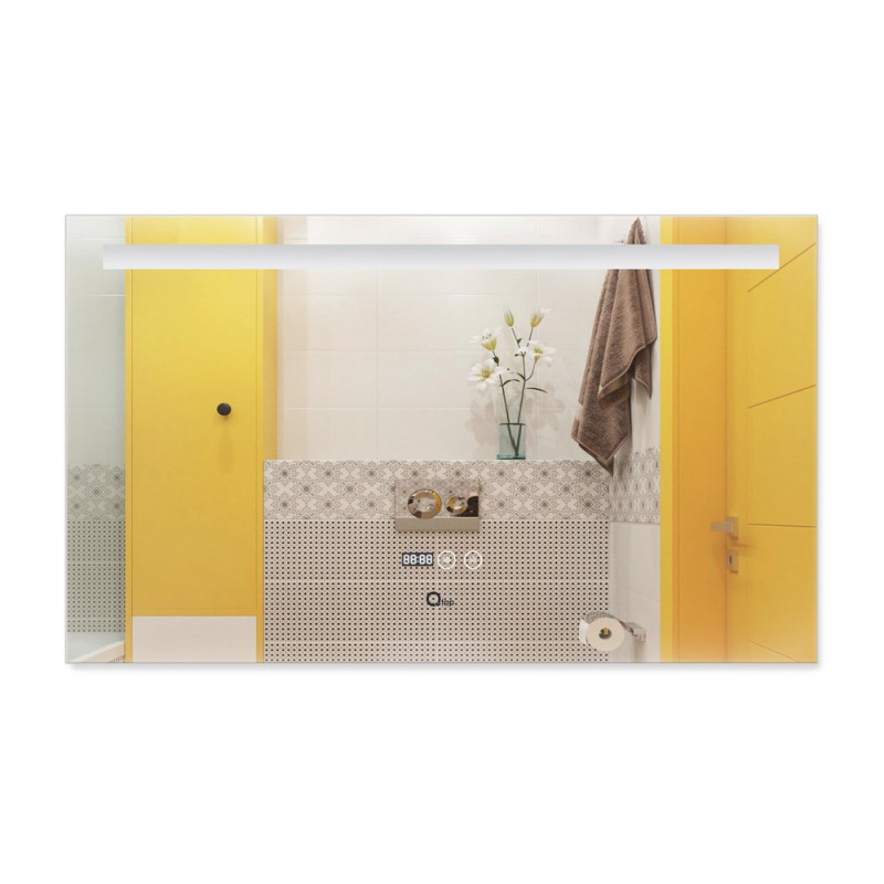 Дзеркало настінне прямокутне LED Qtap Mideya з антизапітнінням 1000х600