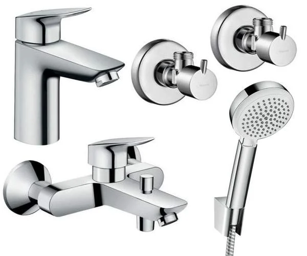 Набір змішувачів для ванни 4 в 1 HANSGROHE LOGIS 100
