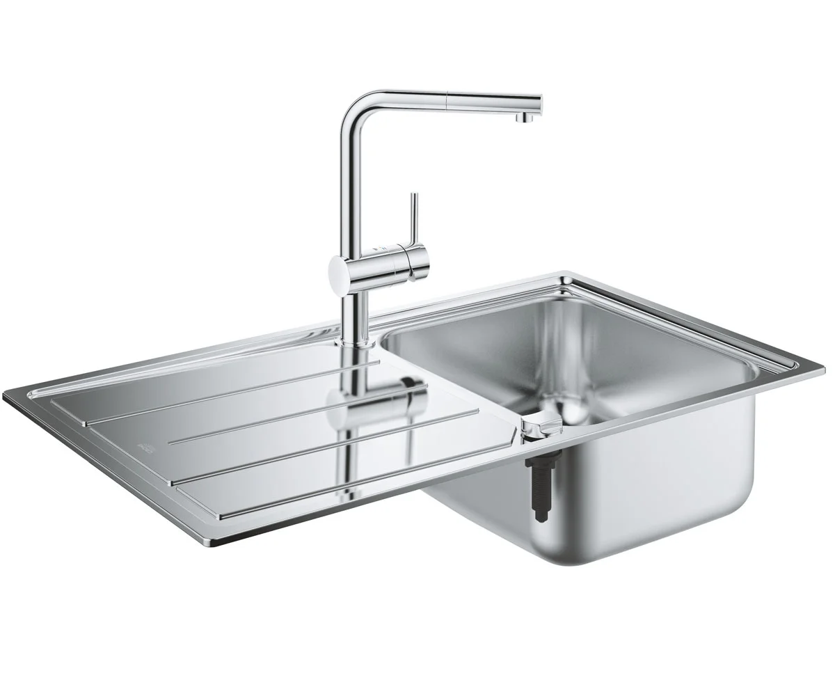 Мийка для кухні + змішувач одноважільний GROHE K-SERIES K 500