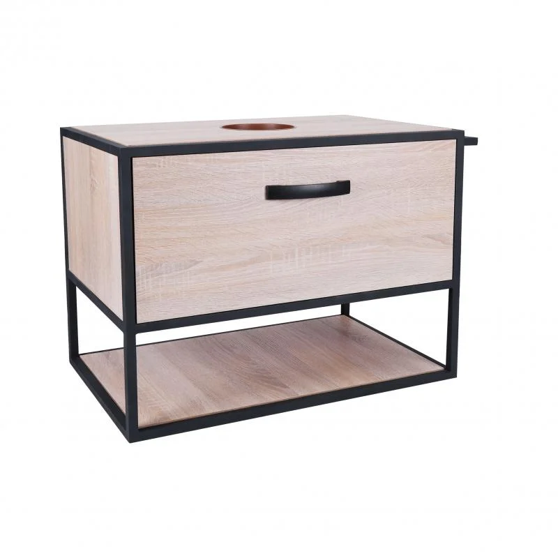 Тумба підвісна Qtap Taurus 800х476х469 Whitish oak зі стільницею