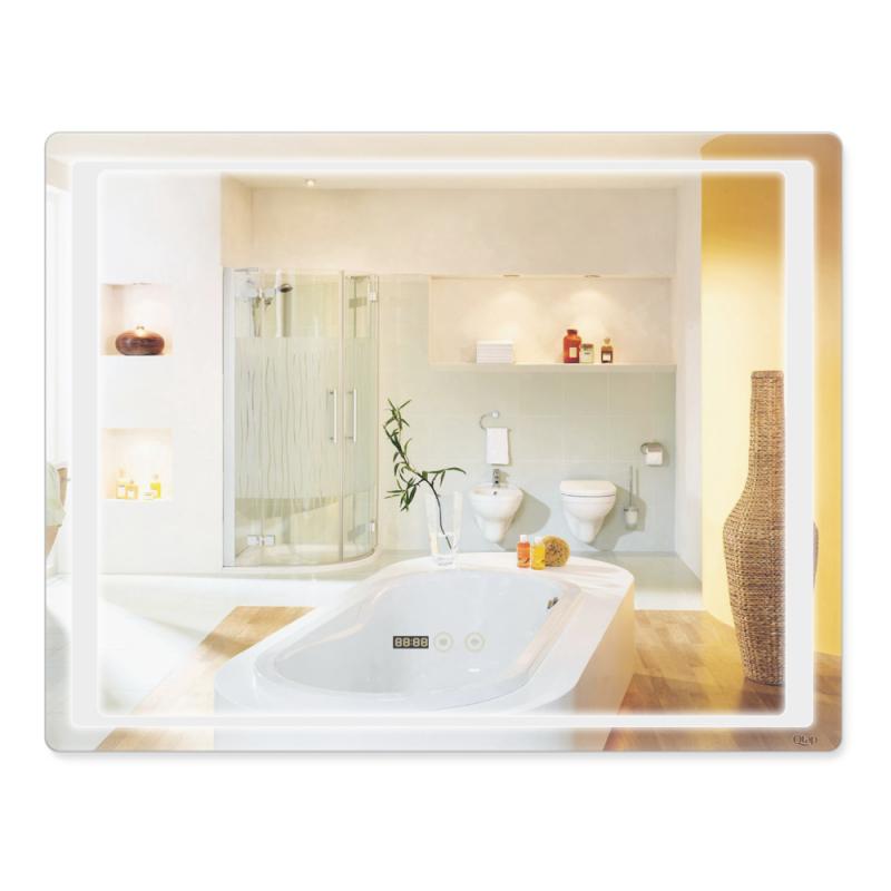 Дзеркало настінне прямокутне LED Qtap Mideya з антизапітнінням 900х700