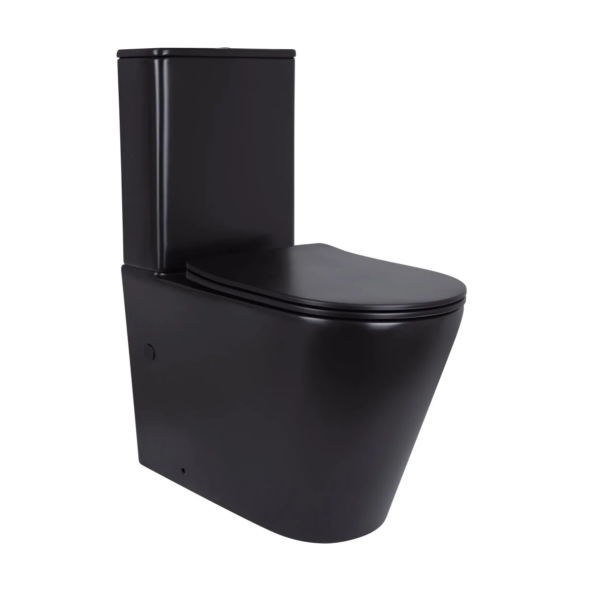 Унітаз підлоговий Qtap Scorpio Ultra Quiet безобідковий з сидінням Soft-close MATT BLACK