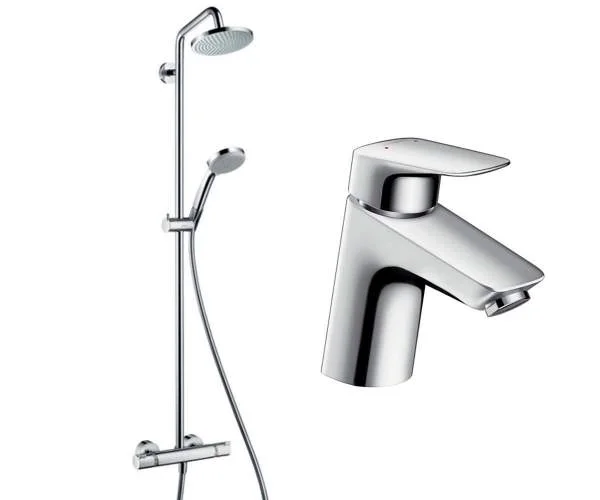Змішувач для раковини + душ.система HANSGROHE LOGIS