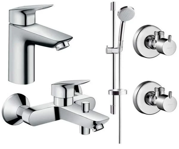 Комплект змішувачів для ванни 4 в 1 HANSGROHE LOGIS 100