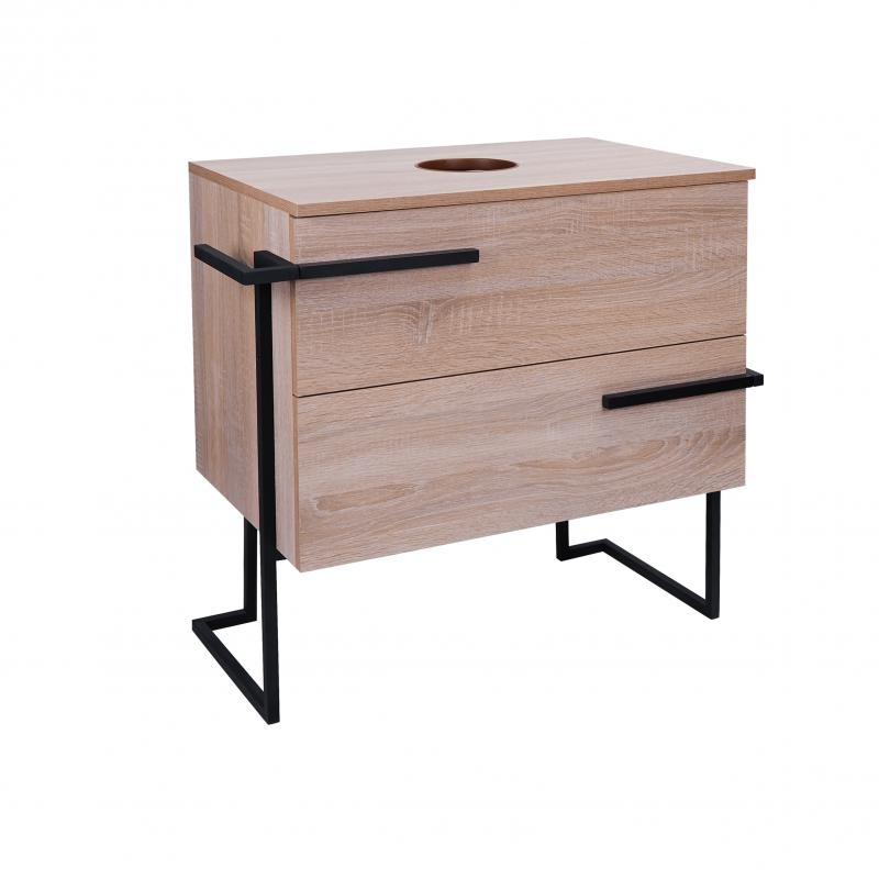 Тумба для підлоги Qtap Taurus 700х616х437 Whitish oak зі стільницею