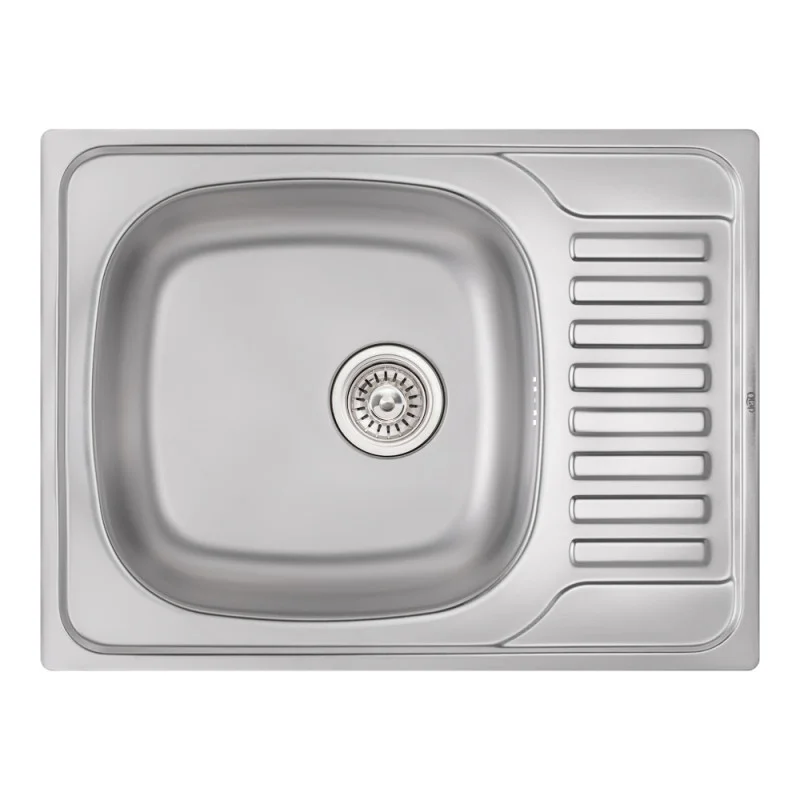 Кухонна мийка Qtap 6550 Satin 0,8 мм