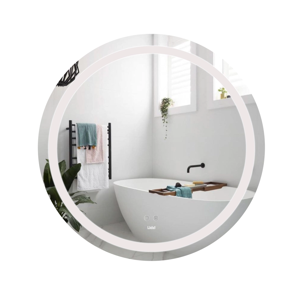 Дзеркало настінне кругле R 800 мм з LED-підсвічуванням, з антизапотіванням Lidz Aria