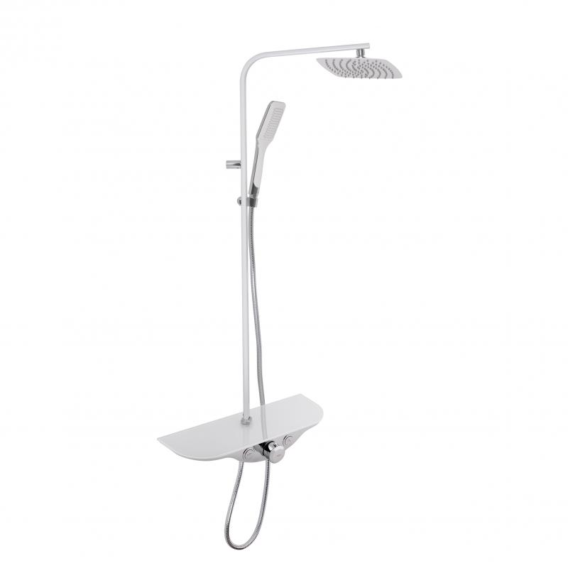 Душова система прихованого монтажу на два споживача хром Qtap Aquarius