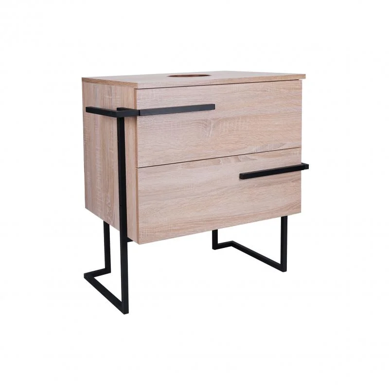 Тумба для підлоги Qtap Taurus 600х616х437 Whitish oak зі стільницею