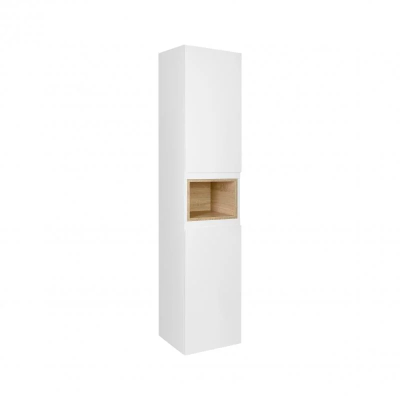 Пенал підвісний Qtap Robin 350х1650х316 Graphite/Whitish
