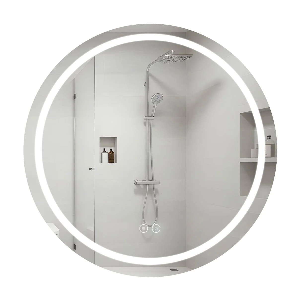 Дзеркало Qtap Mideya R800 з LED-підсвічуванням Touch, з антизапотіванням, димером