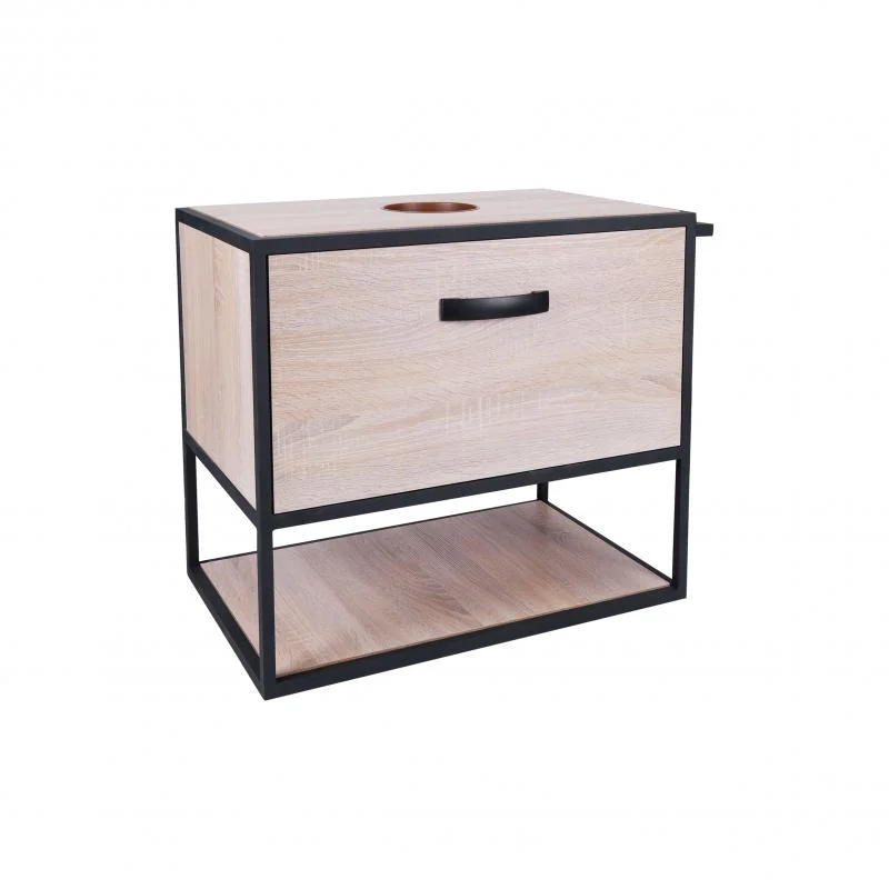 Тумба підвісна Qtap Taurus 600х476х469 Whitish oak зі стільницею
