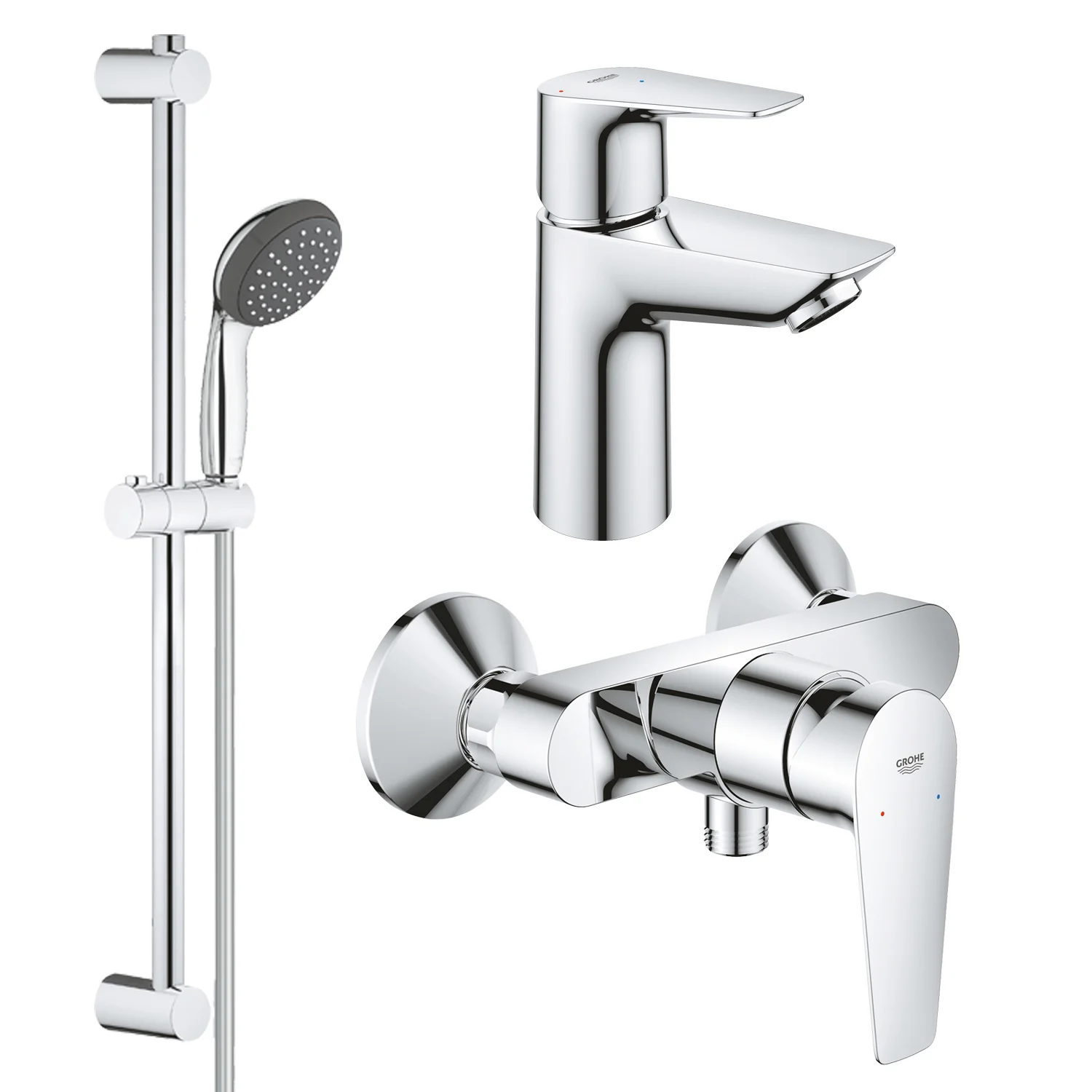 Набір змішувачів 3 в 1 для ванної кімнати Grohe QuickFix StartEdge S-Size