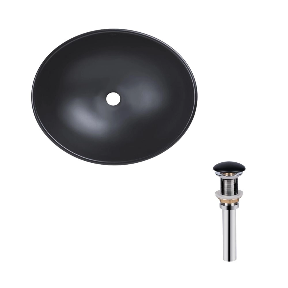 Раковина накладна овальна 415x340x140 мм Qtap Dove + Донний клапан(47307)