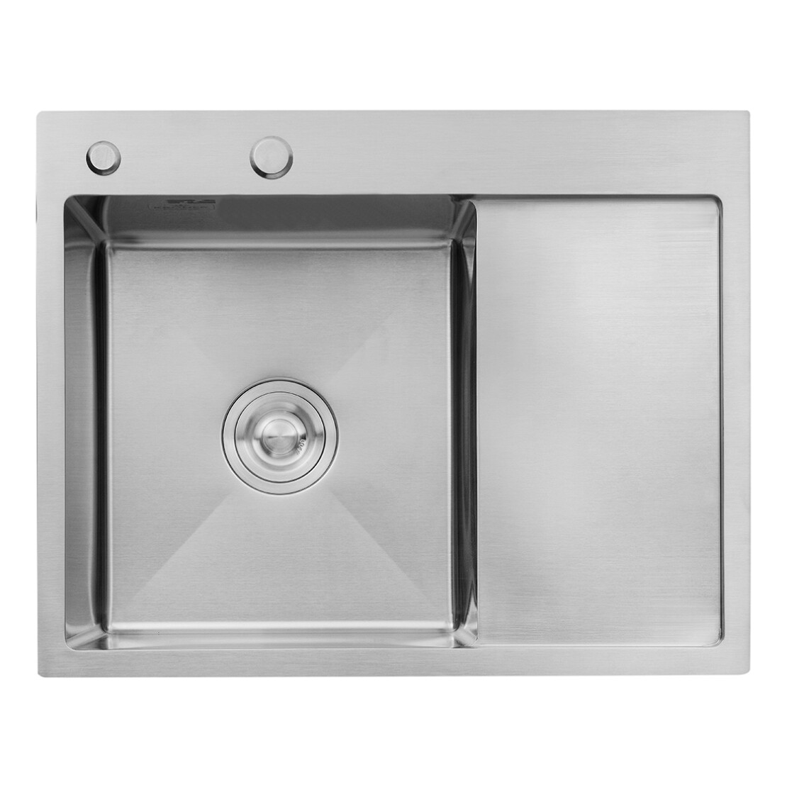 Кухонна мийка крило праворуч Kroner KRP Gebürstet - 6350LHM (3.0/1.0 мм)