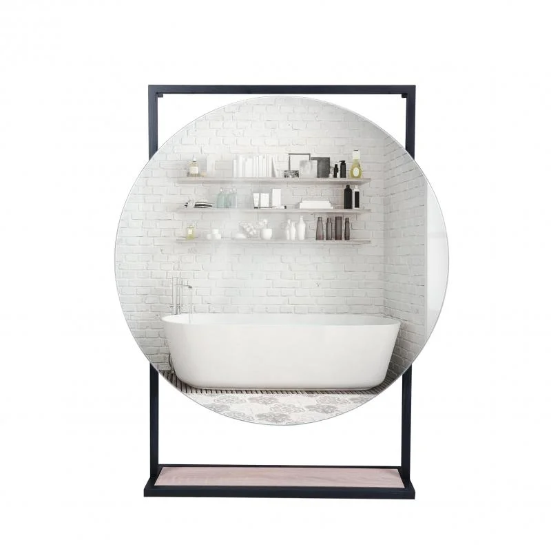 Дзеркало Qtap Taurus 600х850х140 Black/Whitish oak з LED-підсвічуванням