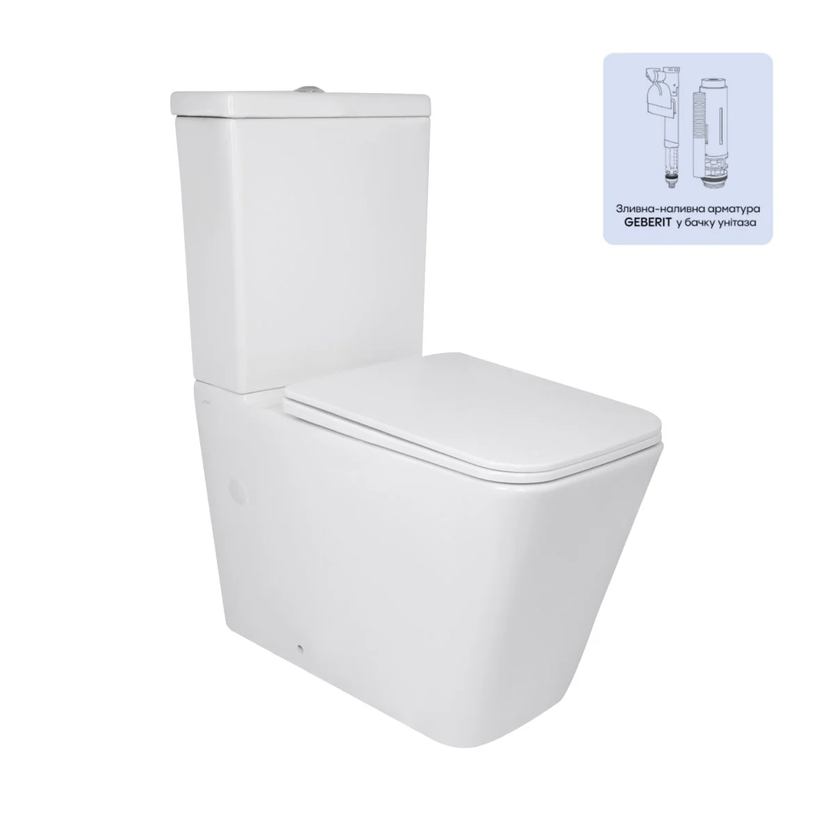 Унітаз підлоговий Qtap Crow Ultra Quiet безобідковий з сідінням Soft-close