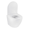 Унітаз підвісний безобідковий Kroner Harz WHI493736 RIMLESS з сидінням Slim Duroplast / Soft-close /