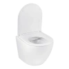 Унітаз підвісний безобідковий Kroner Harz WHI493736 RIMLESS з сидінням Slim Duroplast / Soft-close /