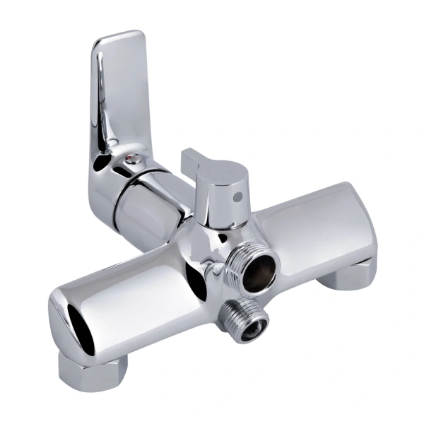 Змішувач для ванни з довгим виливом та душовим гарнітуром Qtap Leo